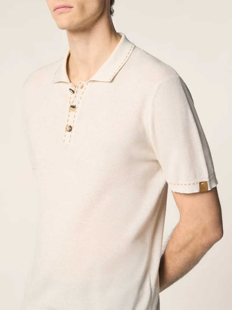 Polo Shirt in Brushed Cotton