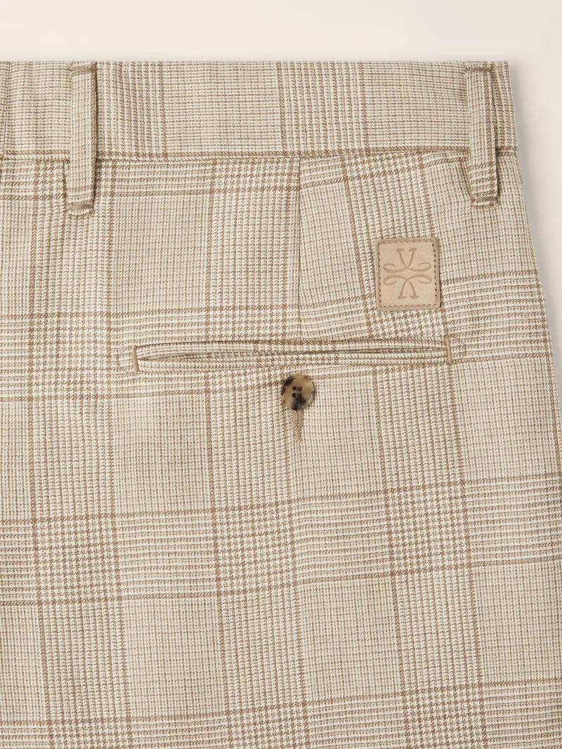 Lucas - Pants in Cashmere and Silk Prince of Wales Loro Piana