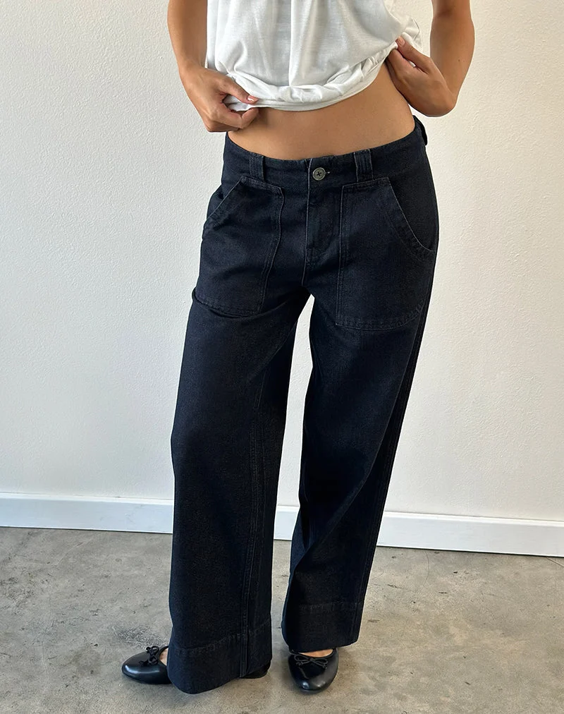 Utility-Zimmermann-Jeans in Indigo