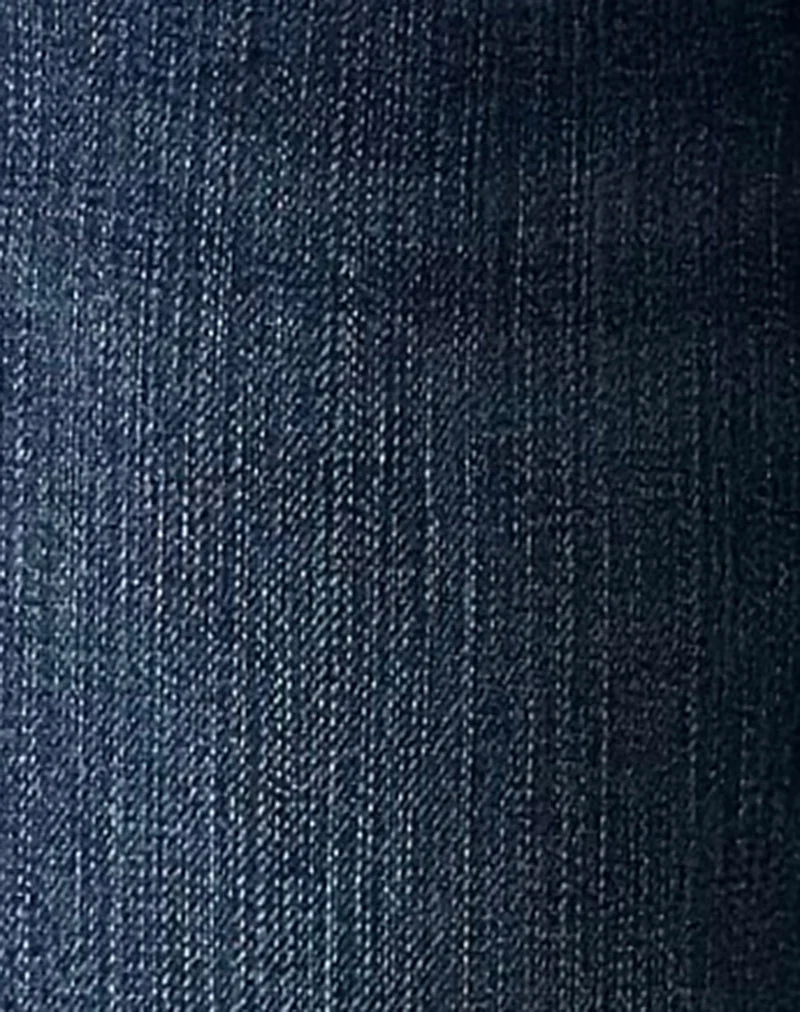 Stretch-Flare-Jeans mit extrem niedriger Leibhöhe in Marineblau