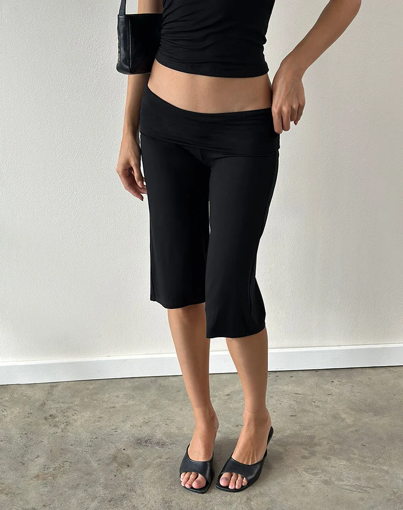Wanti Capri-Hose aus Rayon-Jersey, schwarz