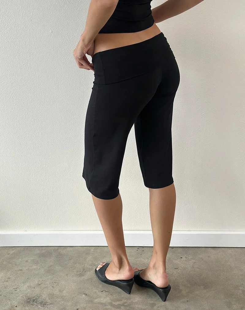 Wanti Capri-Hose aus Rayon-Jersey, schwarz