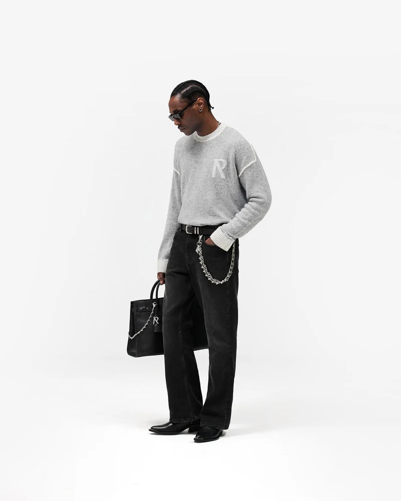 Kick Flare Denim - Aged Black