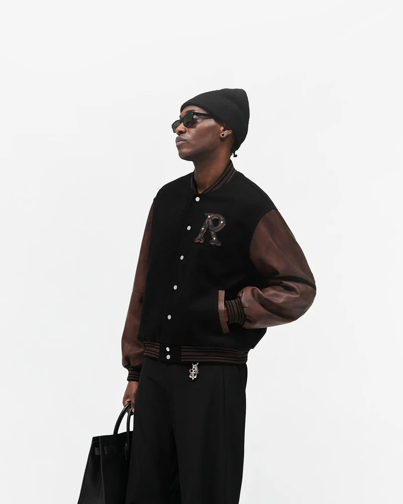 Varsity Bomber - Jet Black