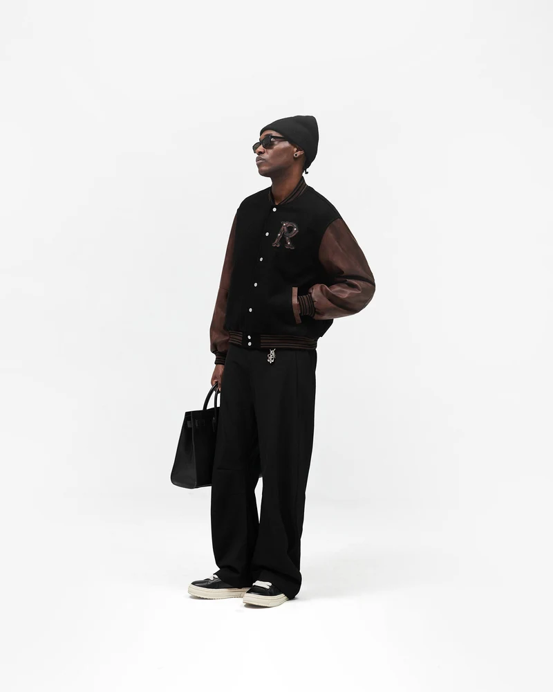 Varsity Bomber - Jet Black