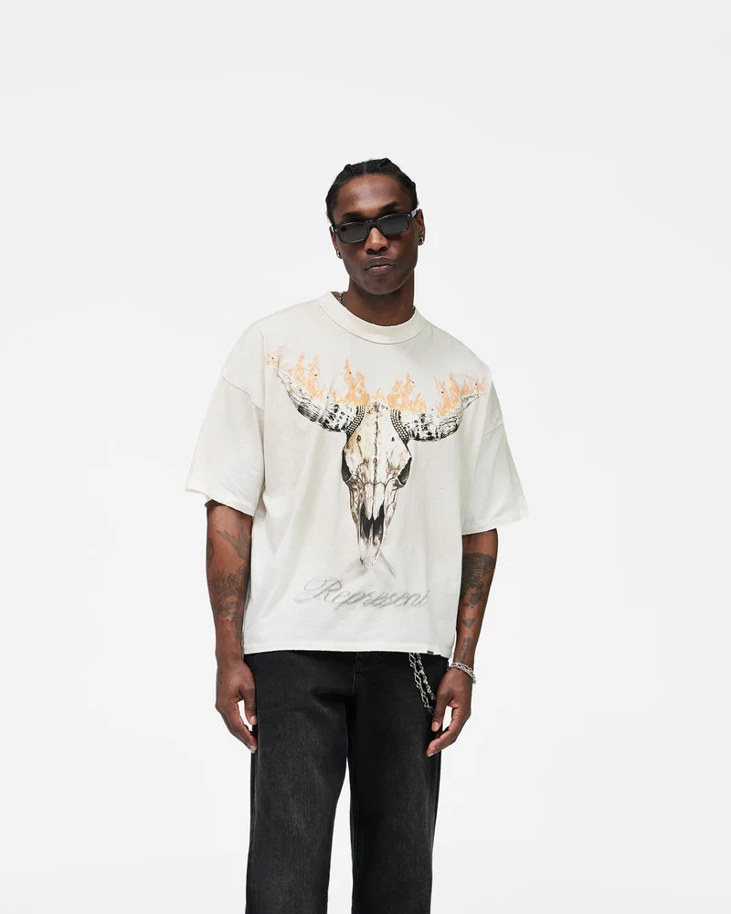 British Cowboys T-Shirt - Washed Ecru