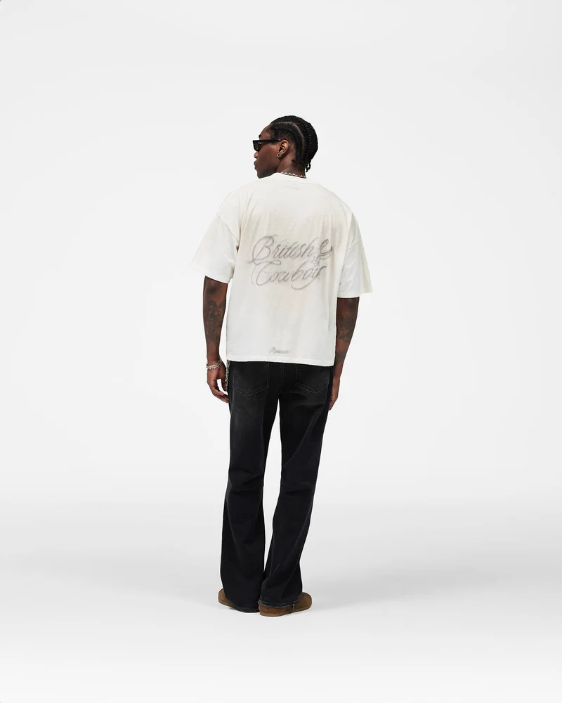 British Cowboys T-Shirt - Washed Ecru