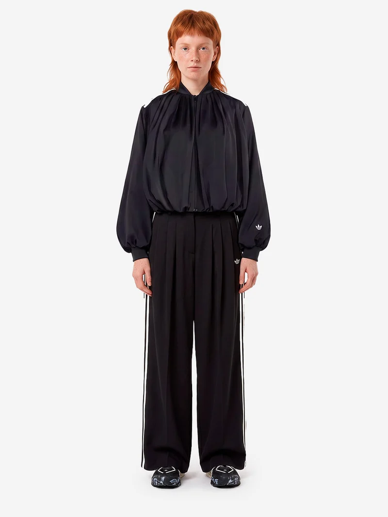 Pantaloni pleated neri