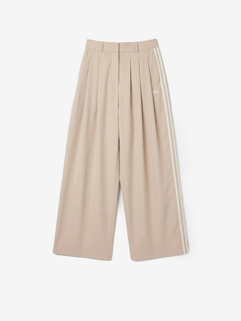 Pantaloni pleated beige