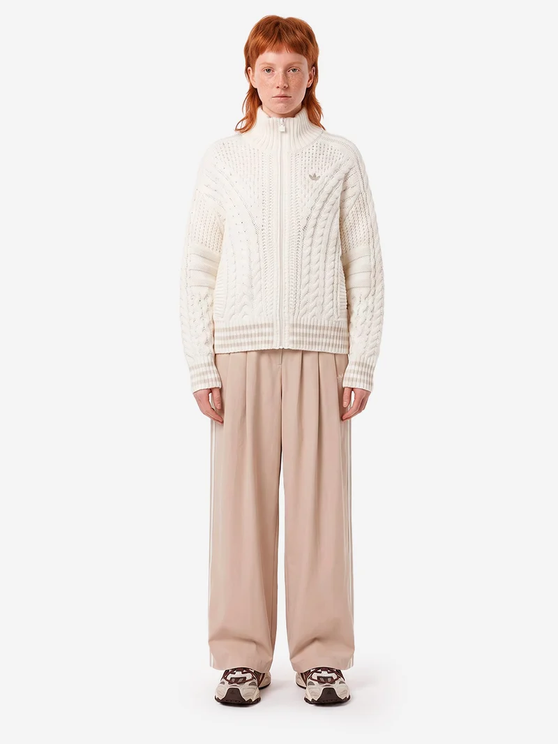 Pantaloni pleated beige