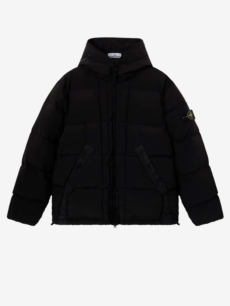 Piumino Nylon Metal in ECONYL nero