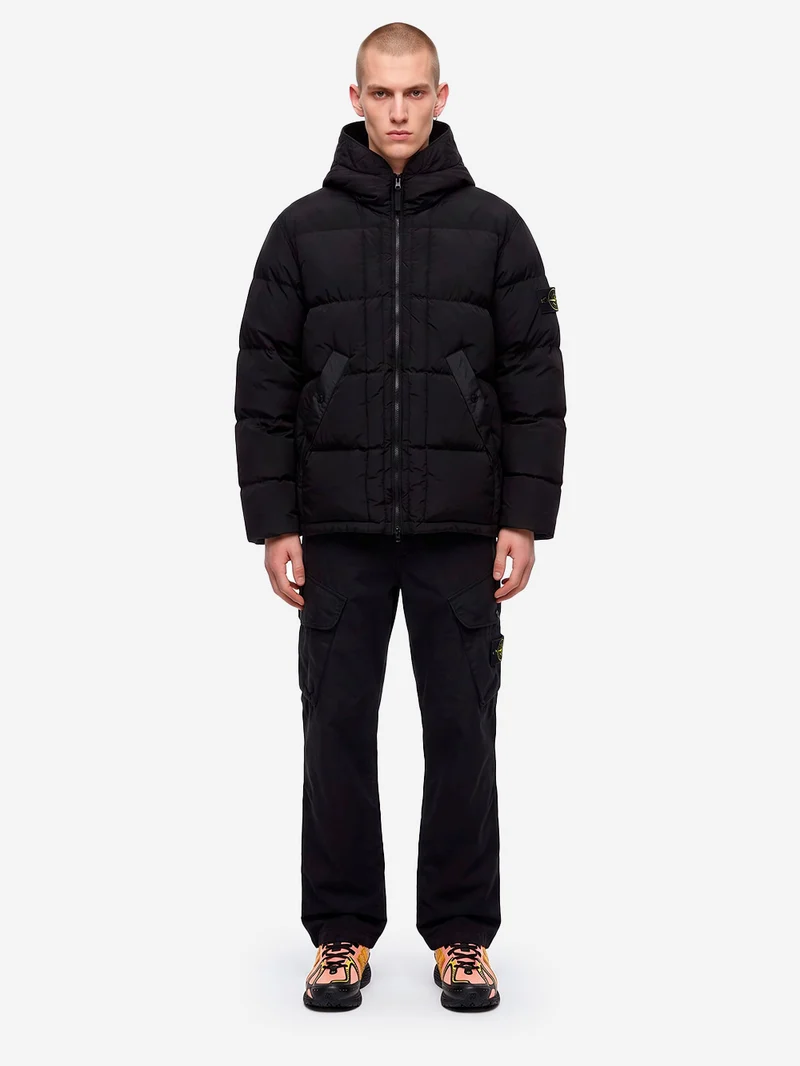 Piumino Nylon Metal in ECONYL nero