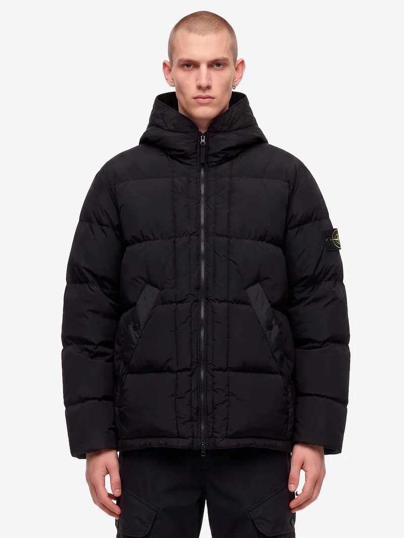 Piumino Nylon Metal in ECONYL nero