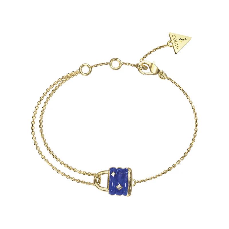 Guess Guess My Secret Gold and Blue Bracelet JUBB05413JWYGBLS