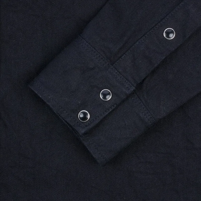 IHSH-396-BLK 13,5 oz. Denim Western Shirt Black