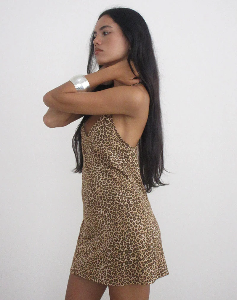 Entari-Minikleid in „Rar Leopard Brown“