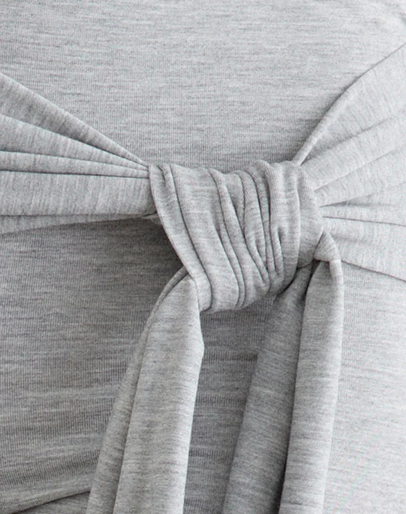 Caprihose „Effy Tie Side“ in Cupro Grey Marl