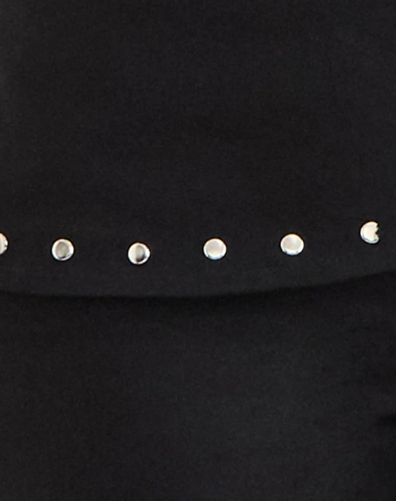 Oren Capri-Hose in Schwarz mit Nieten