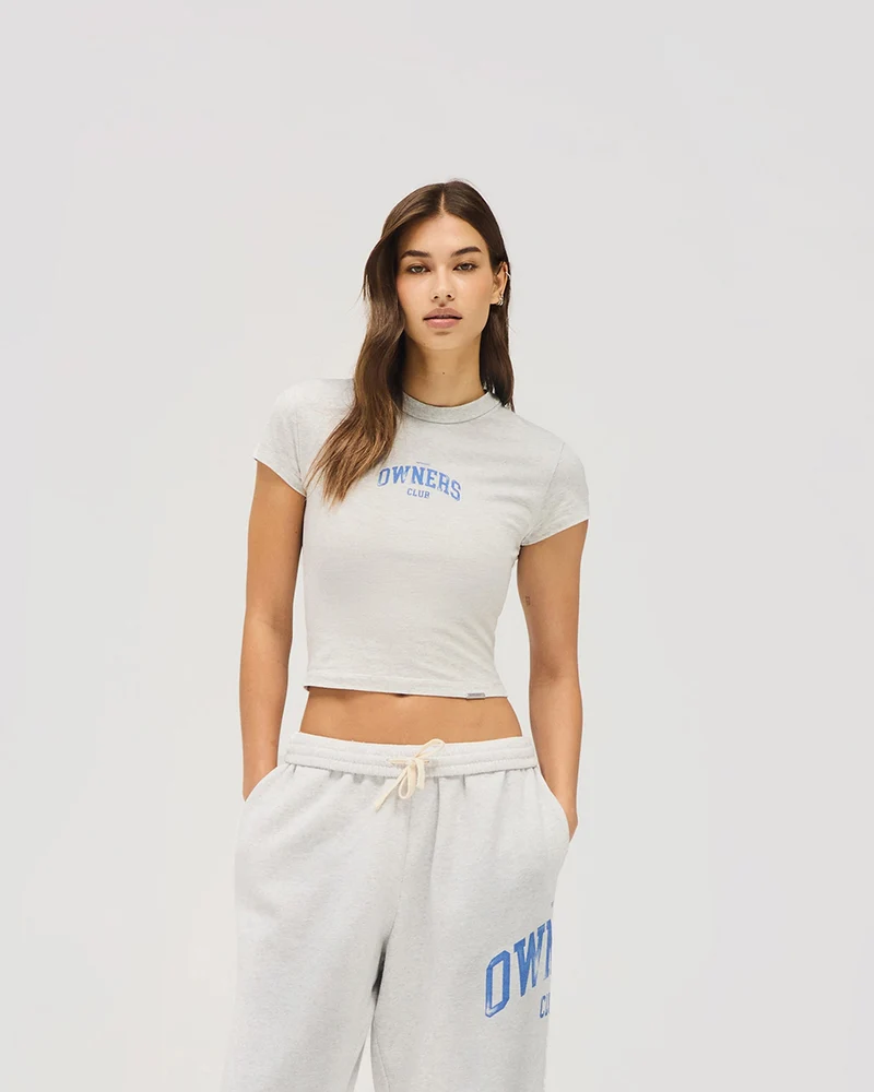 Represent Owners Club Baby Tee - Sprayed Ice Grey Marl