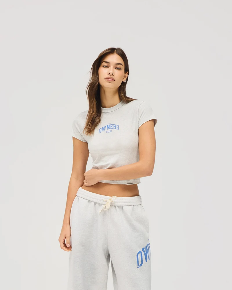 Represent Owners Club Baby Tee - Sprayed Ice Grey Marl