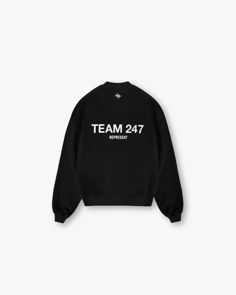 Team 247 Oversized Crew - Jet Black