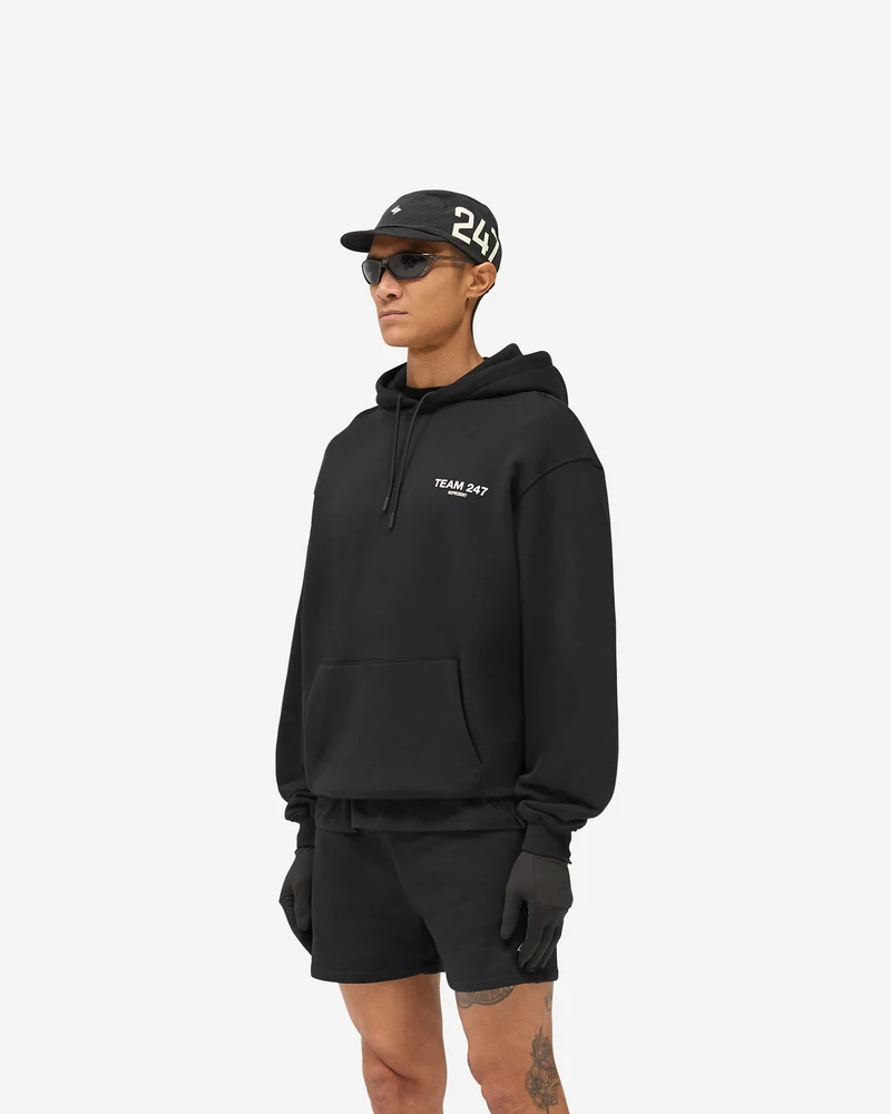 Team 247 Oversized Hoodie - Jet Black