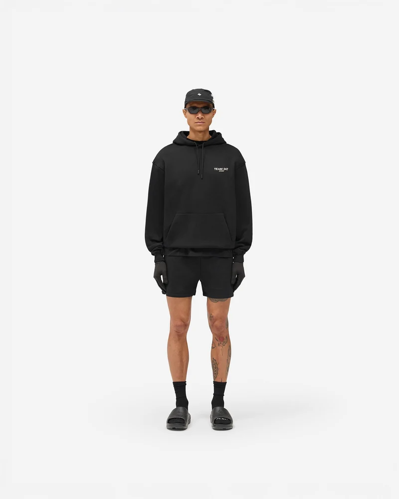 Team 247 Oversized Hoodie - Jet Black