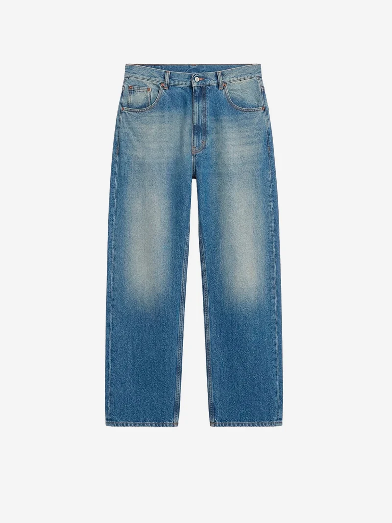 Jeans a Gamba Dritta in Denim blu con etichetta Numeric