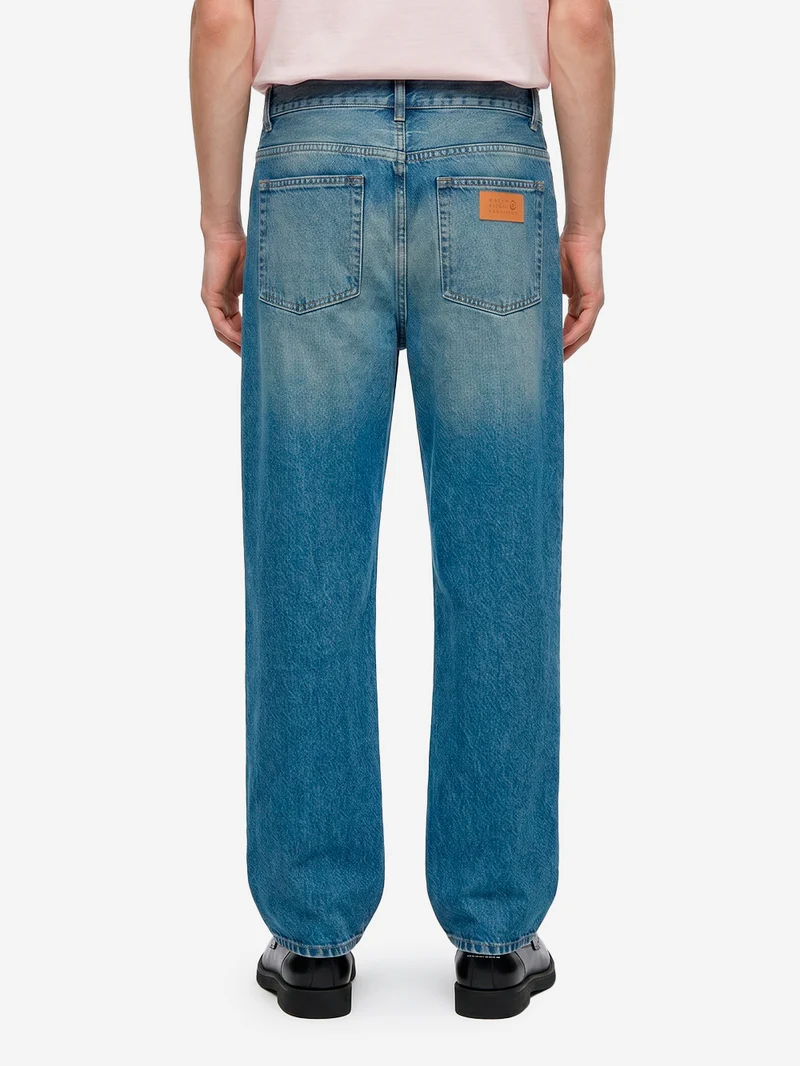 Jeans a Gamba Dritta in Denim blu con etichetta Numeric