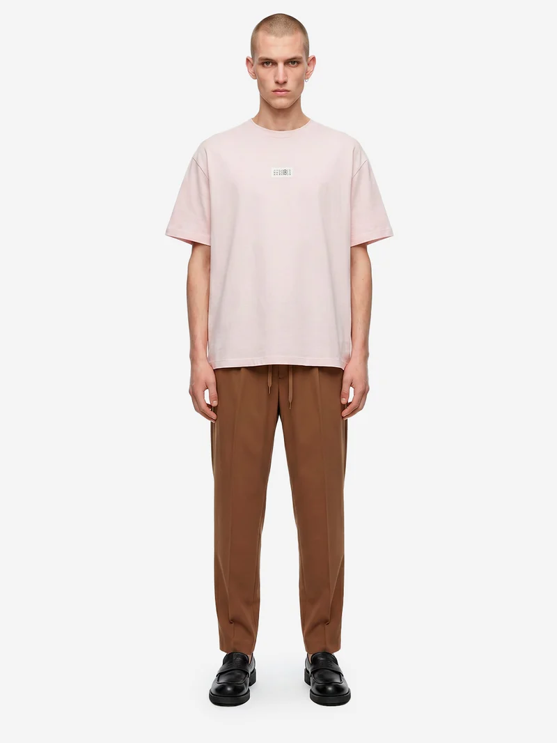 Pantaloni in Misto Lana con Coulisse e patch Margiela 6