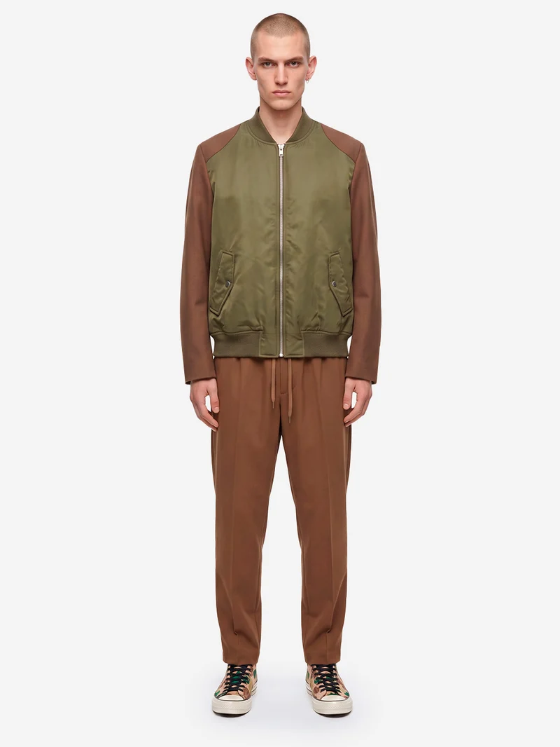 Giacca Bomber Mannequin in Nylon e Lana
