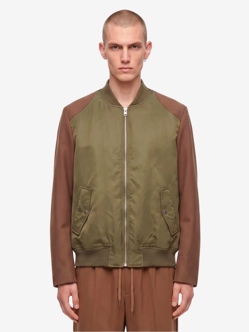 Giacca Bomber Mannequin in Nylon e Lana
