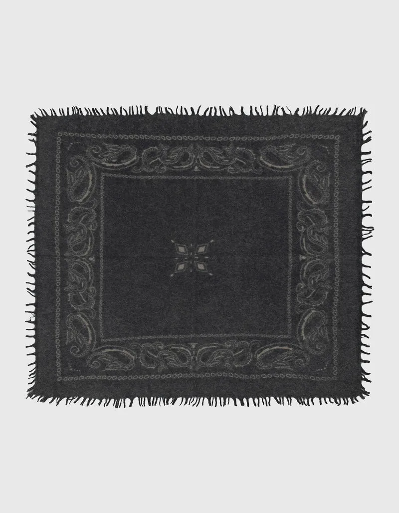 Kaschmir-Bandana-Schal mit Fransen