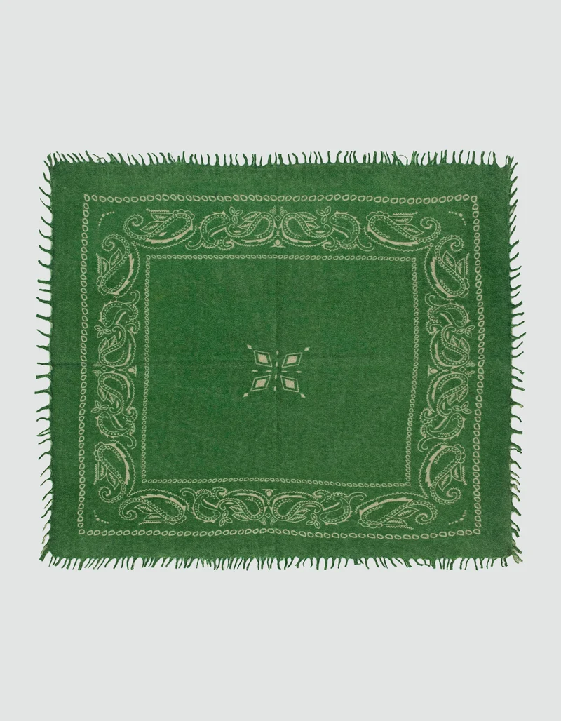 Kaschmir-Bandana-Schal mit Fransen