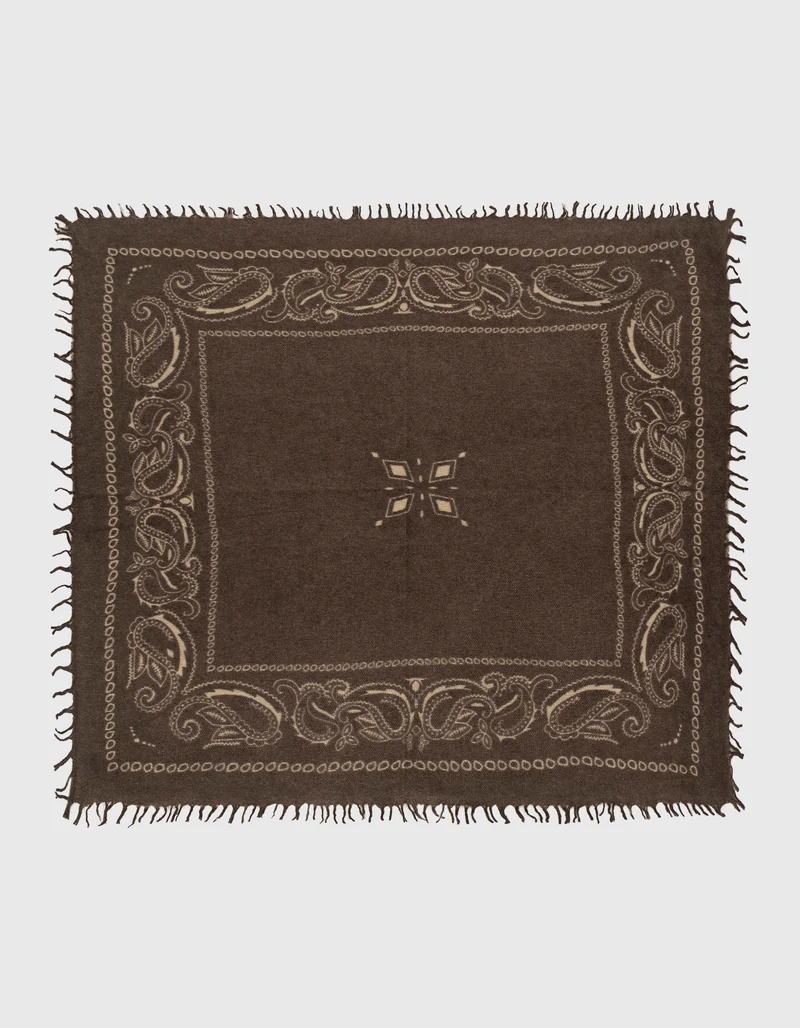 Kaschmir-Bandana-Schal mit Fransen
