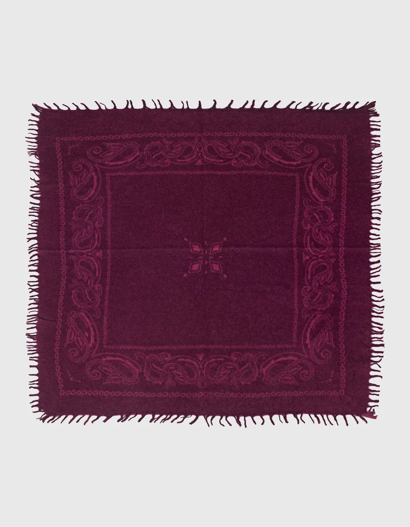 Kaschmir-Bandana-Schal mit Fransen