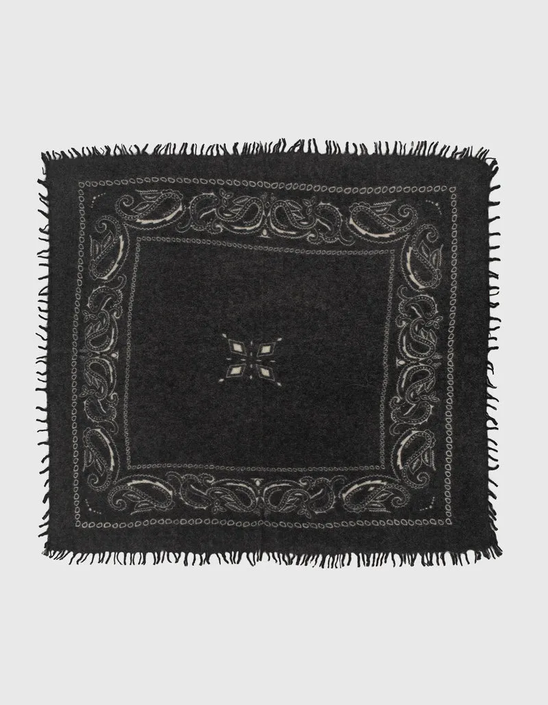 Kaschmir-Bandana-Schal mit Fransen