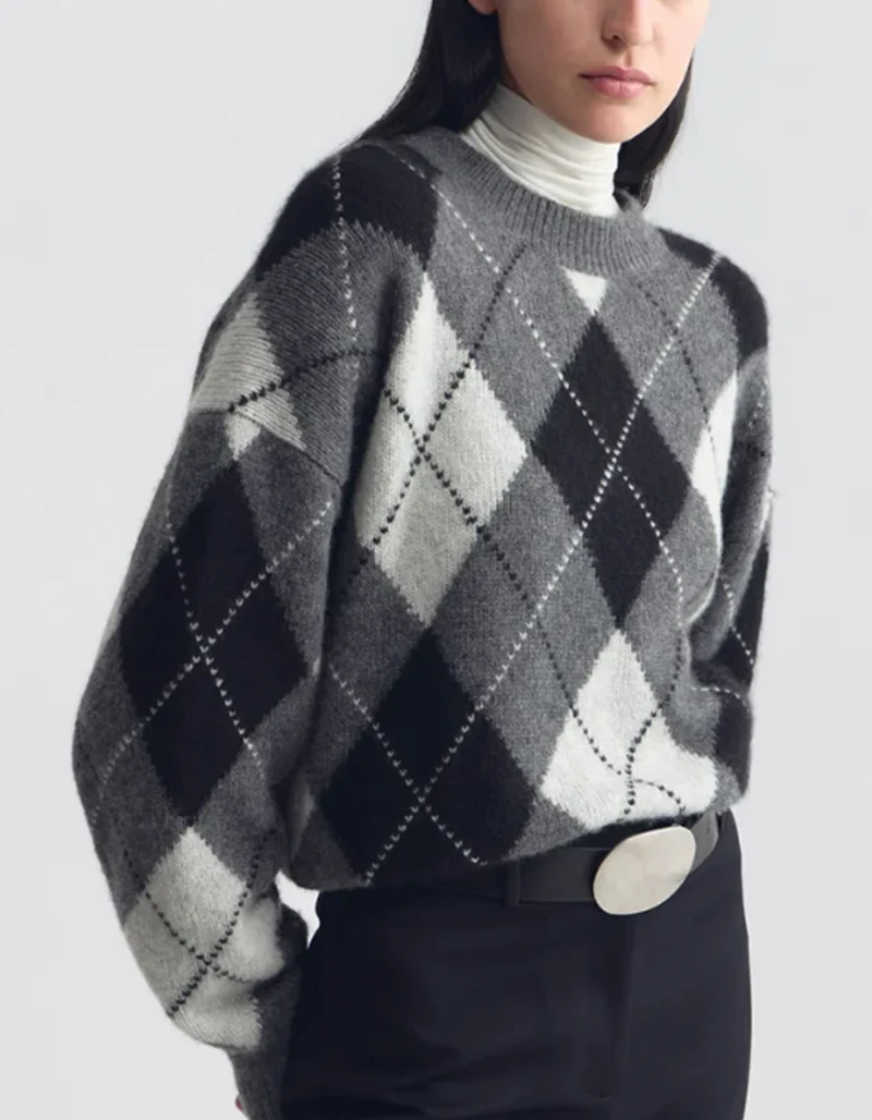Kaschmir-Seiden-Mix Pullover Donnika Argyle