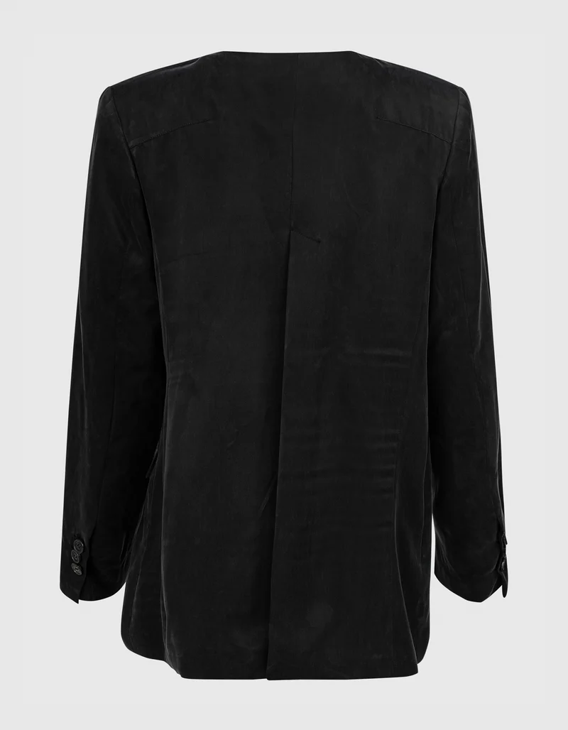Oversize Blazer im Layering-Look mit Schulterpolstern