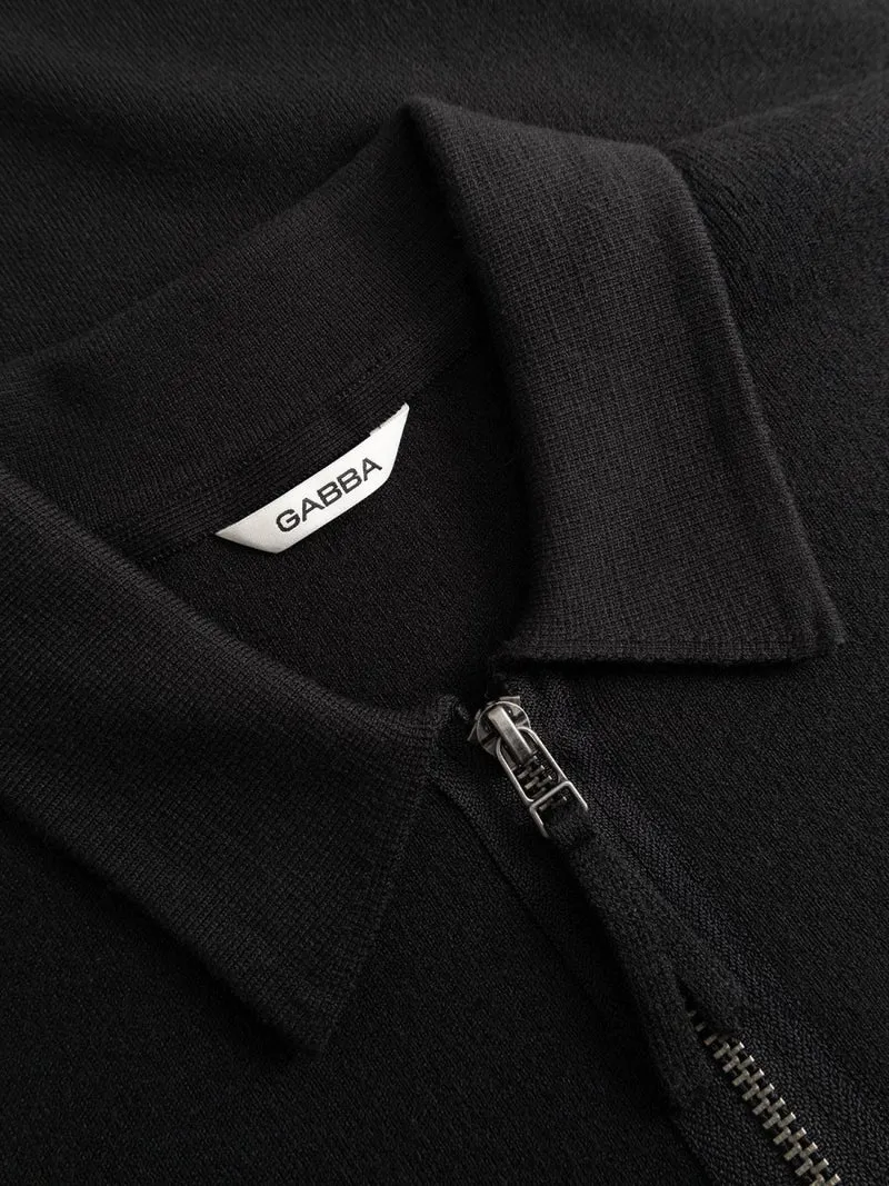 Gabba GABadriel Half Zip Lume LS Knit in der Farbe Meteorite
