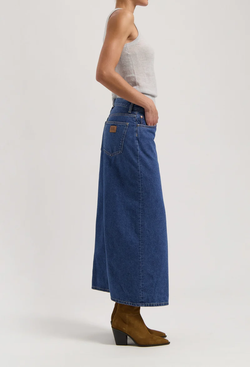 Lena Long Skirt - Medium Stone