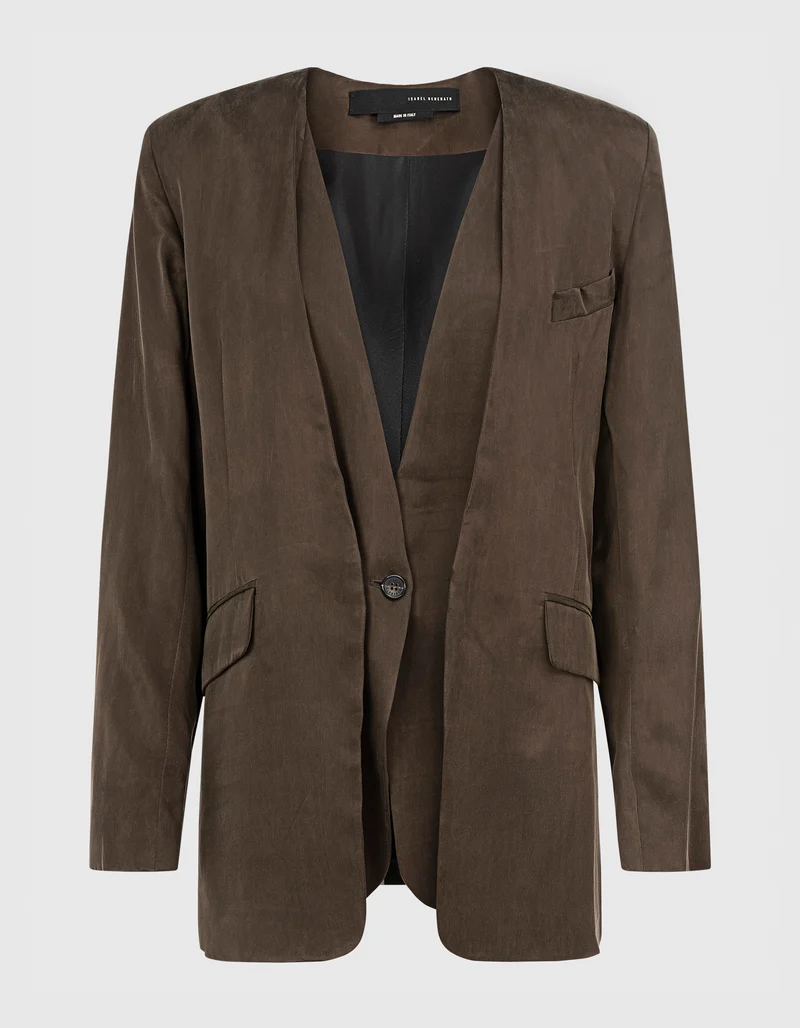 Oversize Blazer im Layering-Look mit Schulterpolstern