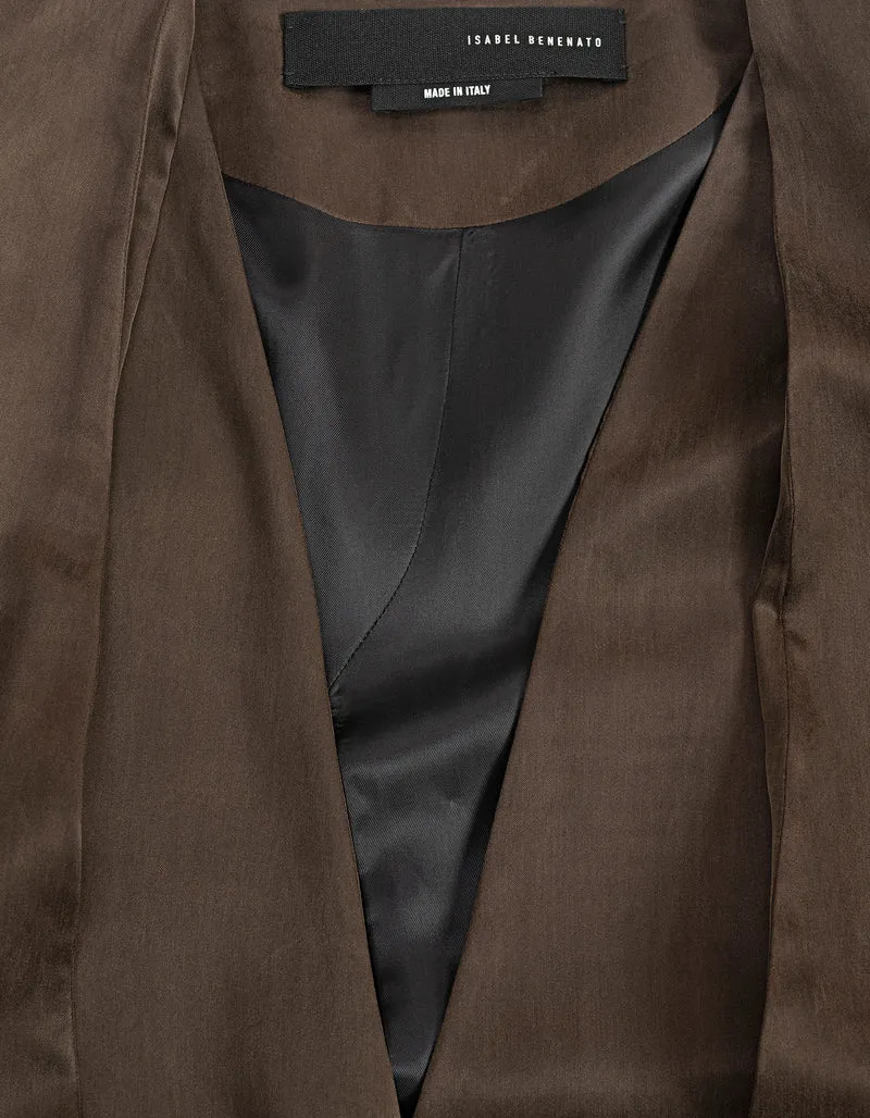 Oversize Blazer im Layering-Look mit Schulterpolstern