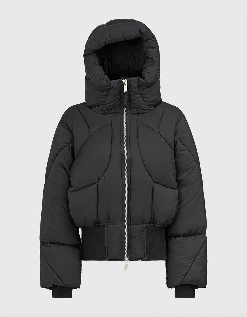 Wattierte Steppjacke mit Kapuze