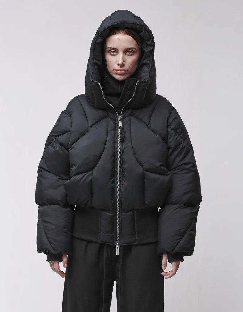 Wattierte Steppjacke mit Kapuze
