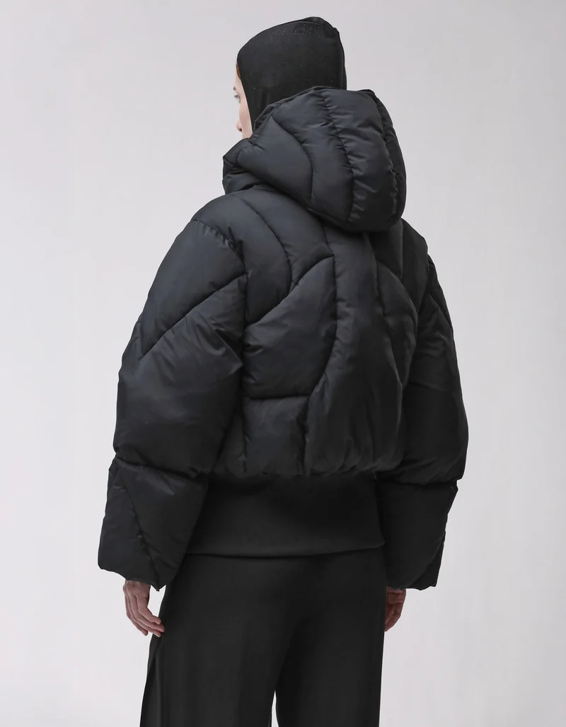 Wattierte Steppjacke mit Kapuze