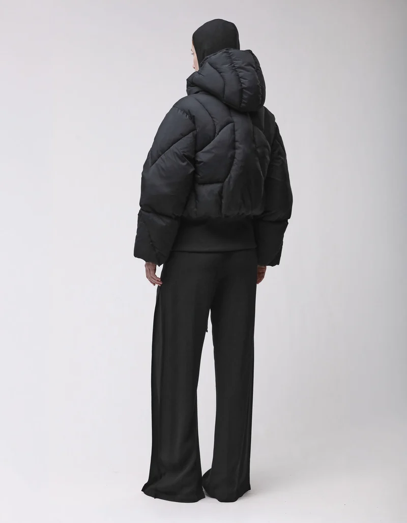 Wattierte Steppjacke mit Kapuze