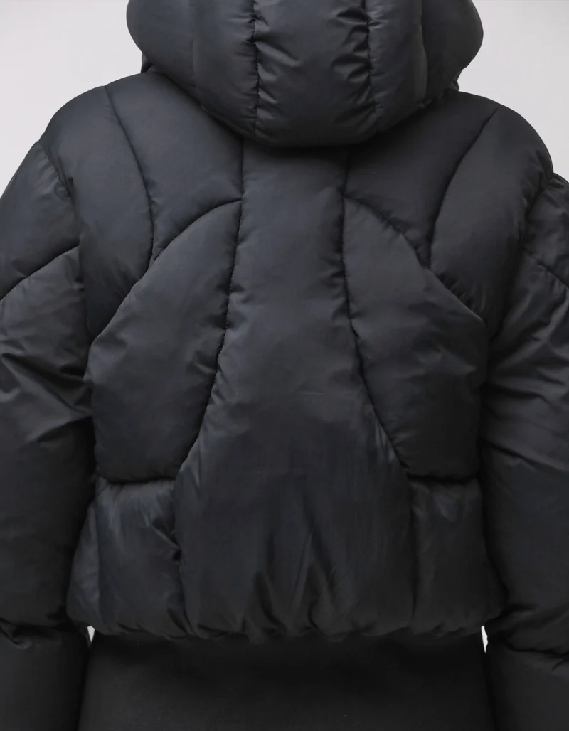 Wattierte Steppjacke mit Kapuze