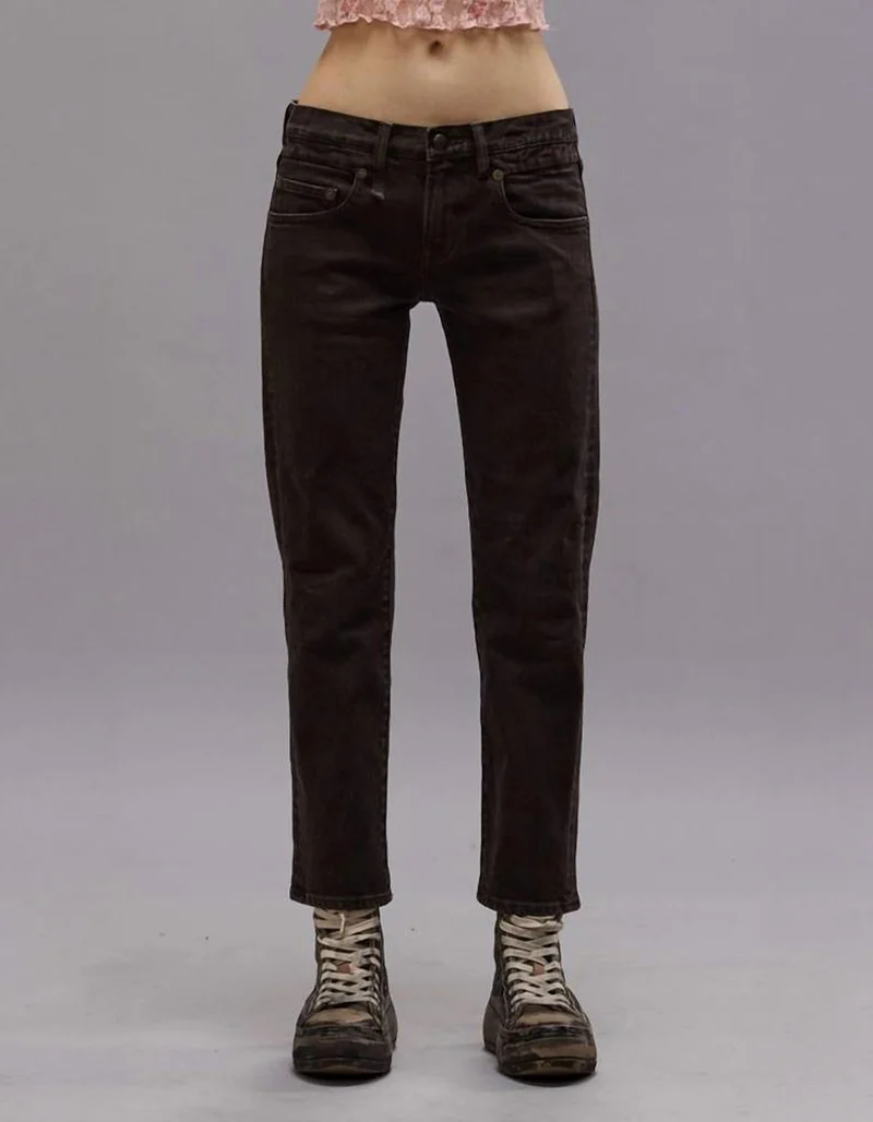 Cropped Straight-Leg Jeans BF