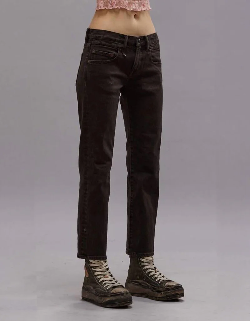 Cropped Straight-Leg Jeans BF